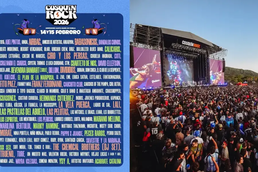 COSQUIN ROCK. La programación oficial para sus dos jornadas en Córdoba.