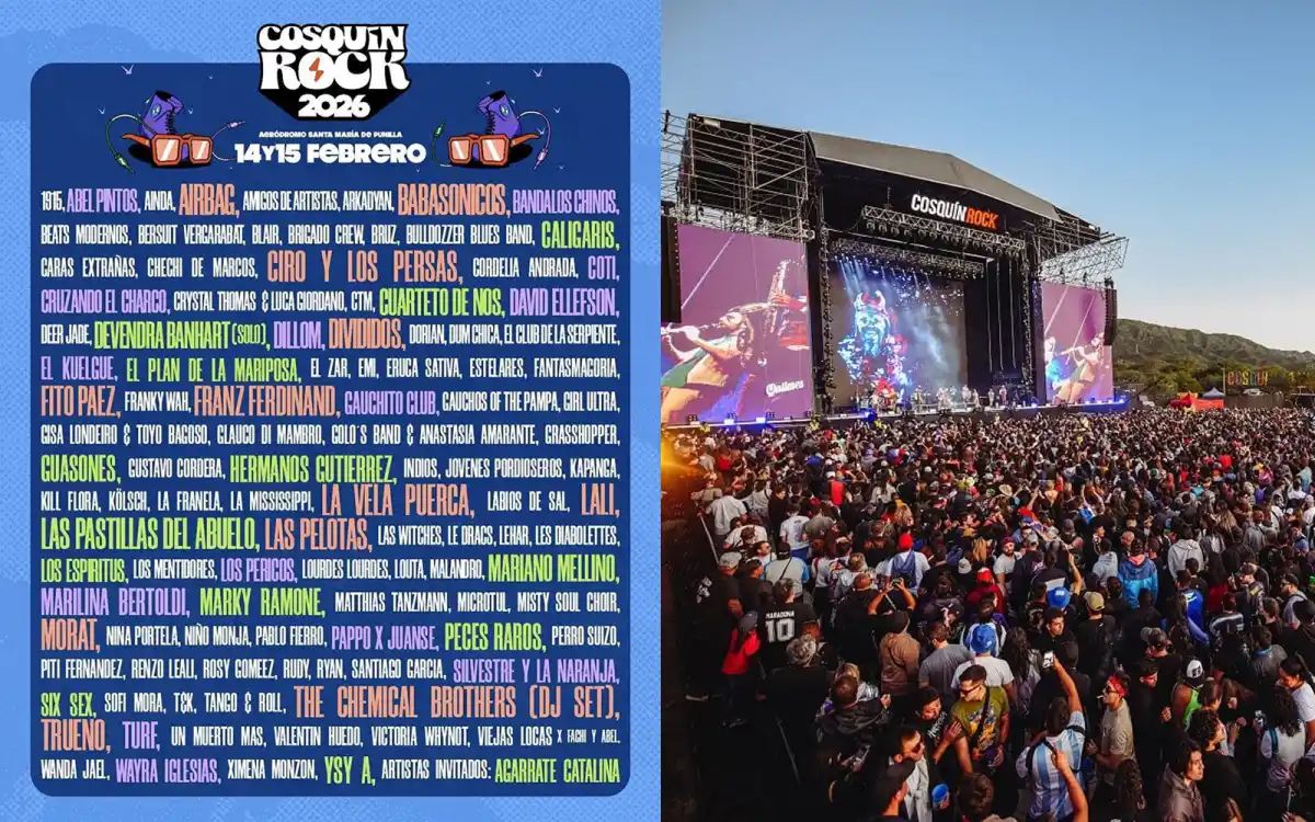 COSQUIN ROCK. La programación oficial para sus dos jornadas en Córdoba.