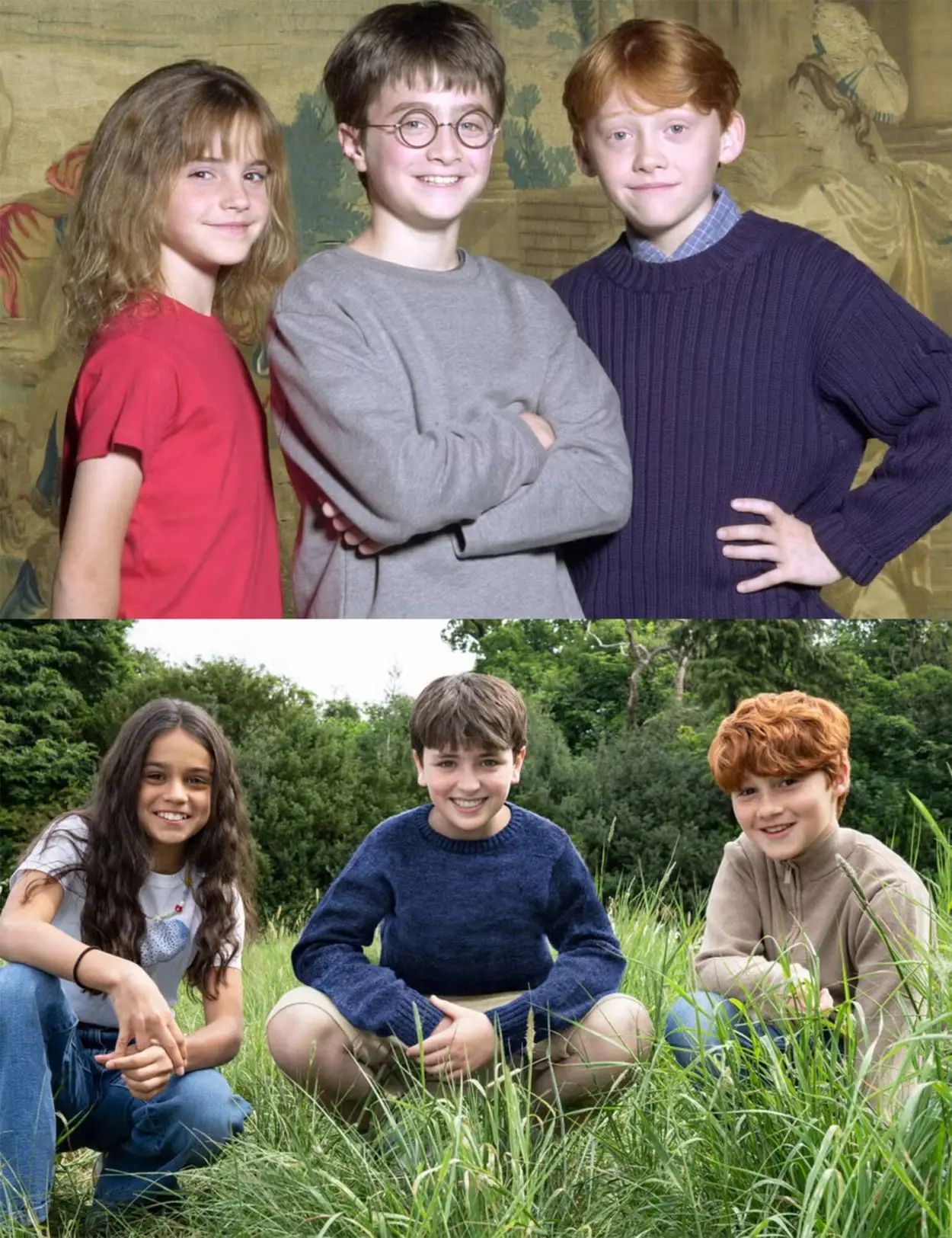 HARRY POTTER X 2. Warner explota la franquicia con los películas ya clásicas (arriba) y con la serie que estrenará en 2027 (abajo).