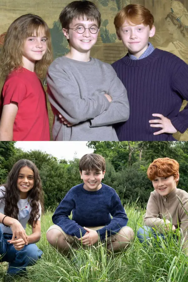 HARRY POTTER X 2. Warner explota la franquicia con los películas ya clásicas (arriba) y con la serie que estrenará en 2027 (abajo).