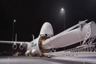 Despega el avión más grande del mundo: tres pisos de altura y una apuesta que puede cambiar la energía eólica