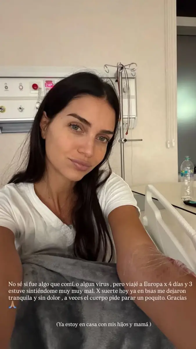 Zaira Nara sufrió un cuadro de gastroenteritis aguda