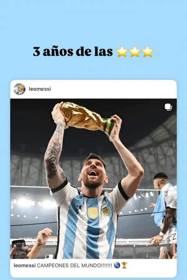 El llamativo posteo de Lionel Messi al cumplirse tres años de la final del Mundial de Qatar 2022
