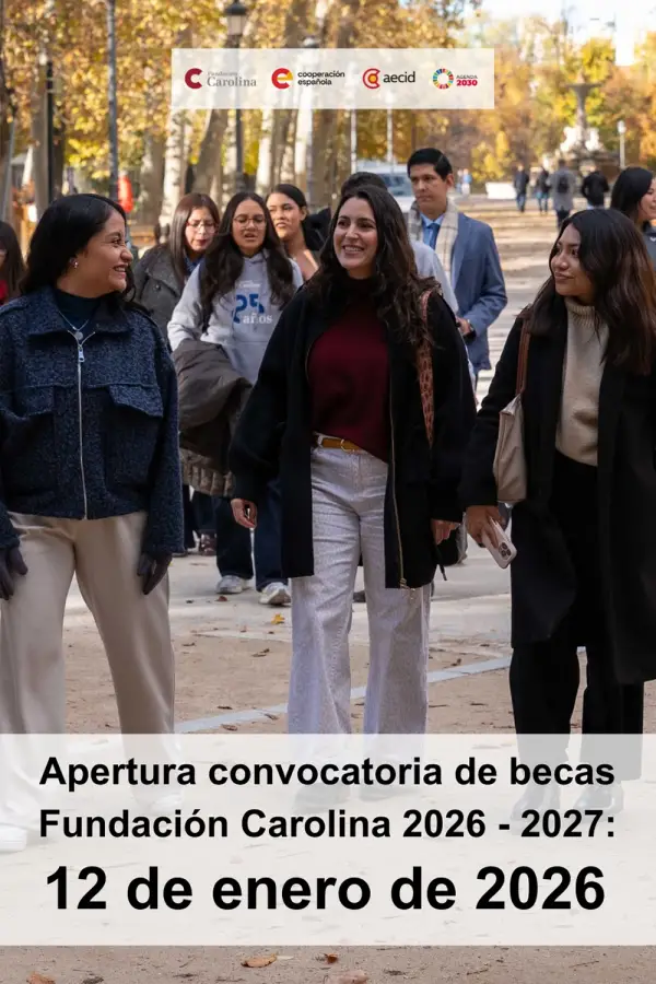OPORTUNIDAD. La Fundación Carolina anunció que su convocatoria abre el 12 de enero de 2026.