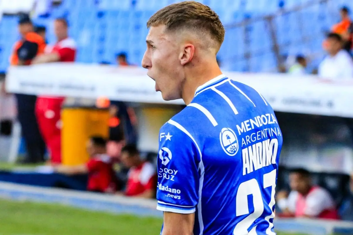 Tras el descenso de Godoy Cruz, Santino Andino es la mejor opción a vender para poder ordenar las finanzas del club.