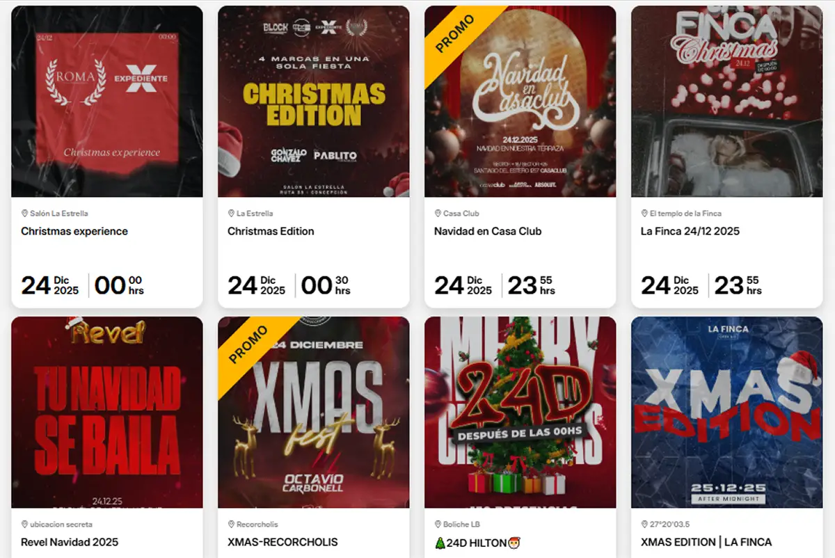 EN NAVIDAD. Para quienes organizan con tiempo —y también para los que eligen a último momento—, esta es la guía de fiestas en Tucumán para salir a bailar después del brindis. / PASSLINE