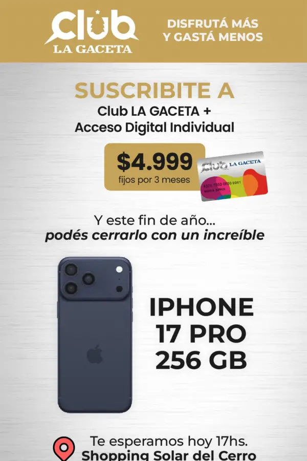 Navidad con beneficios: suscribite a LA GACETA y participá por un iPhone 17 Pro