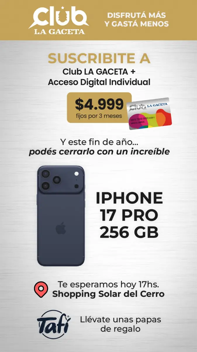 Navidad con beneficios: suscribite a LA GACETA y participá por un iPhone 17 Pro