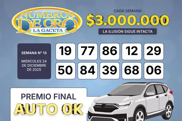 Los Números de Oro de LA GACETA del 24 de diciembre de 2025