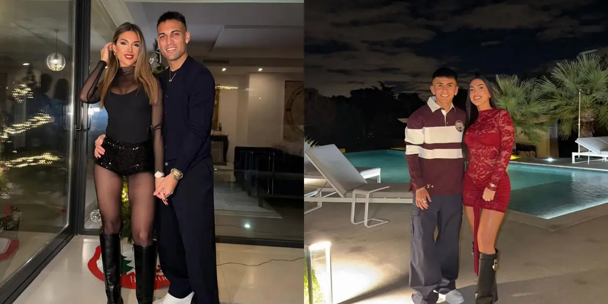 NOCHEBUENA. Desde Europa, Lautaro Martínez y Thiago Almada compartieron la Navidad en familia.