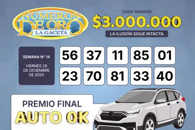 Los Números de Oro de LA GACETA del 26 de diciembre de 2025