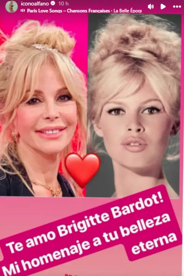 Graciela Alfano homenajeó a Brigitte Bardot y sorprendió por el gran parecido entre ambas