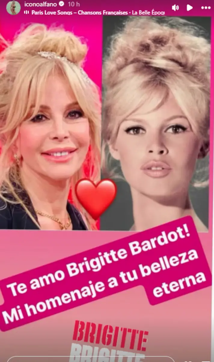 Graciela Alfano homenajeó a Brigitte Bardot y sorprendió por el gran parecido entre ambas