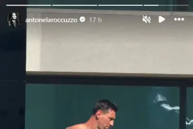 Lionel Messi recibió el 2026 jugando al fútbol junto a sus hijos