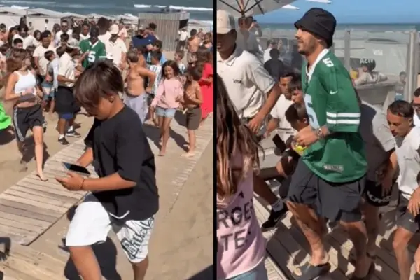 Locura total por Leandro Paredes en la playa: fotos, abrazos y emoción en Costa Esmeralda