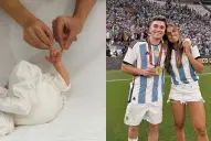 La foto que confirmó la noticia: nació Amadeo, el hijo de Julián Álvarez y Emilia Ferrero