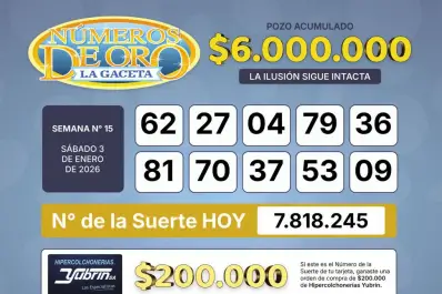 Los Números de Oro de LA GACETA del sábado 3 de enero de 2026