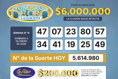 Los Números de Oro de LA GACETA del 4 de enero de 2026