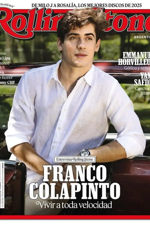 PORTADA. Franco Colapinto dio una entrevista a fondo para la revista Rolling Stone.