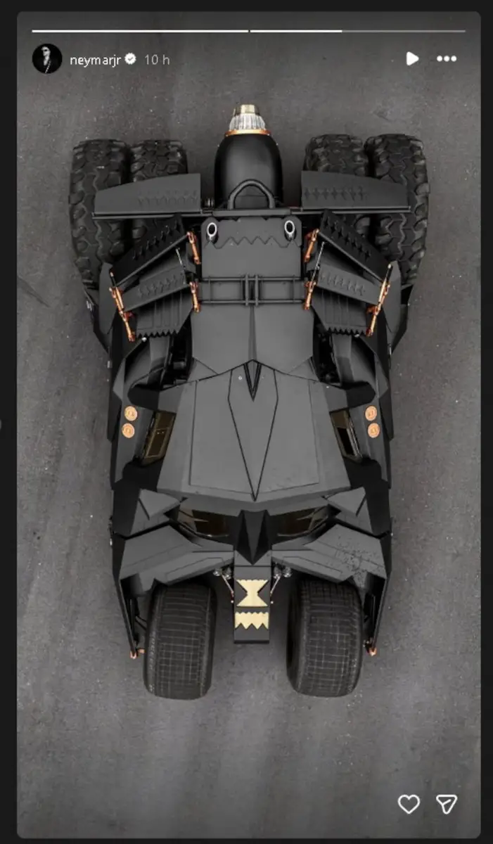 El increíble “garaje” que presentó Neymar en Brasil: jet privado, helicóptero y ¿un Batimóvil?