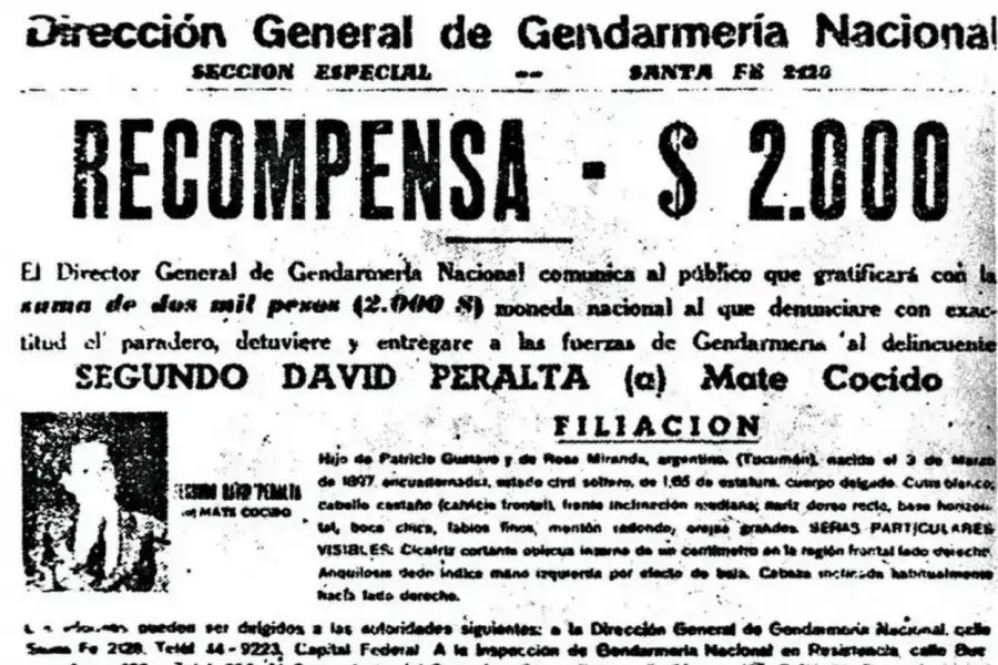 BÚSQUEDA. Gendarmería ofrecía dinero para dar con su paradero.