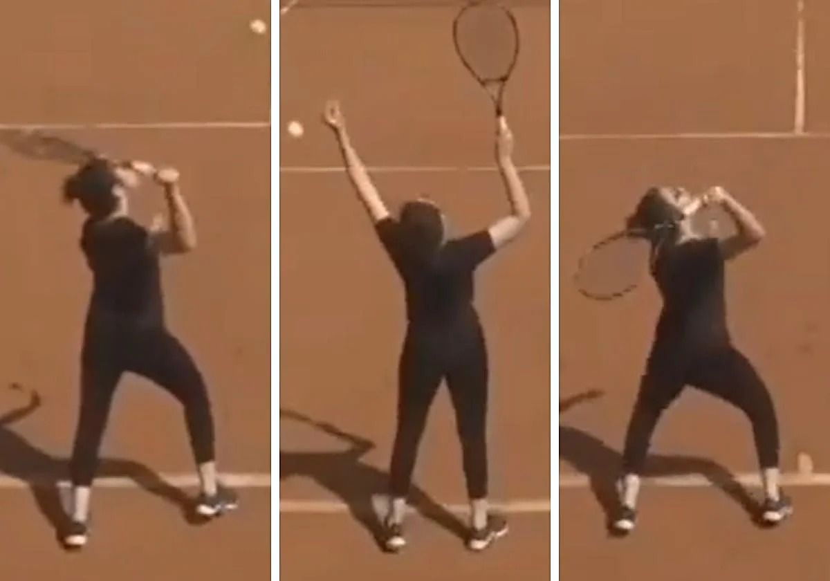 PAPELÓN. Los errores que se ven en el video son impropios de una participante de torneos profesionales