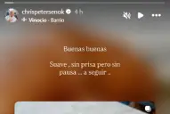 Tras recibir el alta, Christian Petersen reapareció en redes y compartió un alentador mensaje