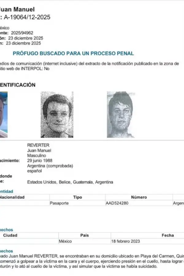 Interpol emitió una alerta roja para capturar al ex novio de una modelo argentina hallada muerta en México