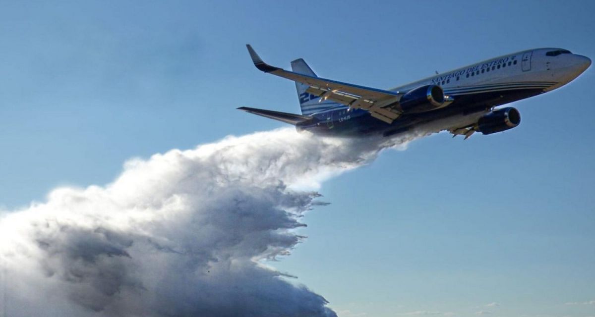 Avión hidrante Boeing 737 Fireliner. Imagen tomada de X