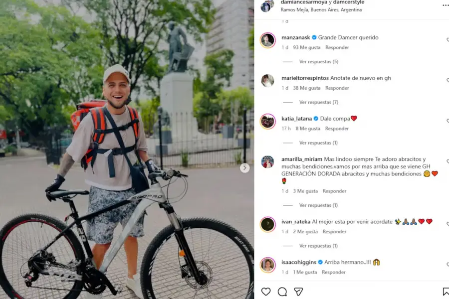 Un ex Gran Hermano trabaja como delivery: Busco mi plato de comida