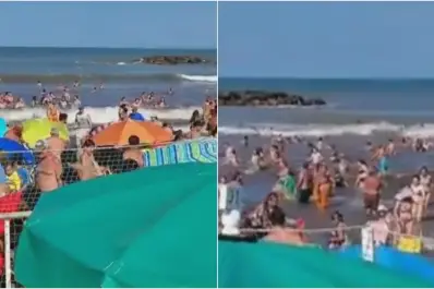 Dos tucumanos se descompensaron al huir de la ola gigante en Mar Chiquita