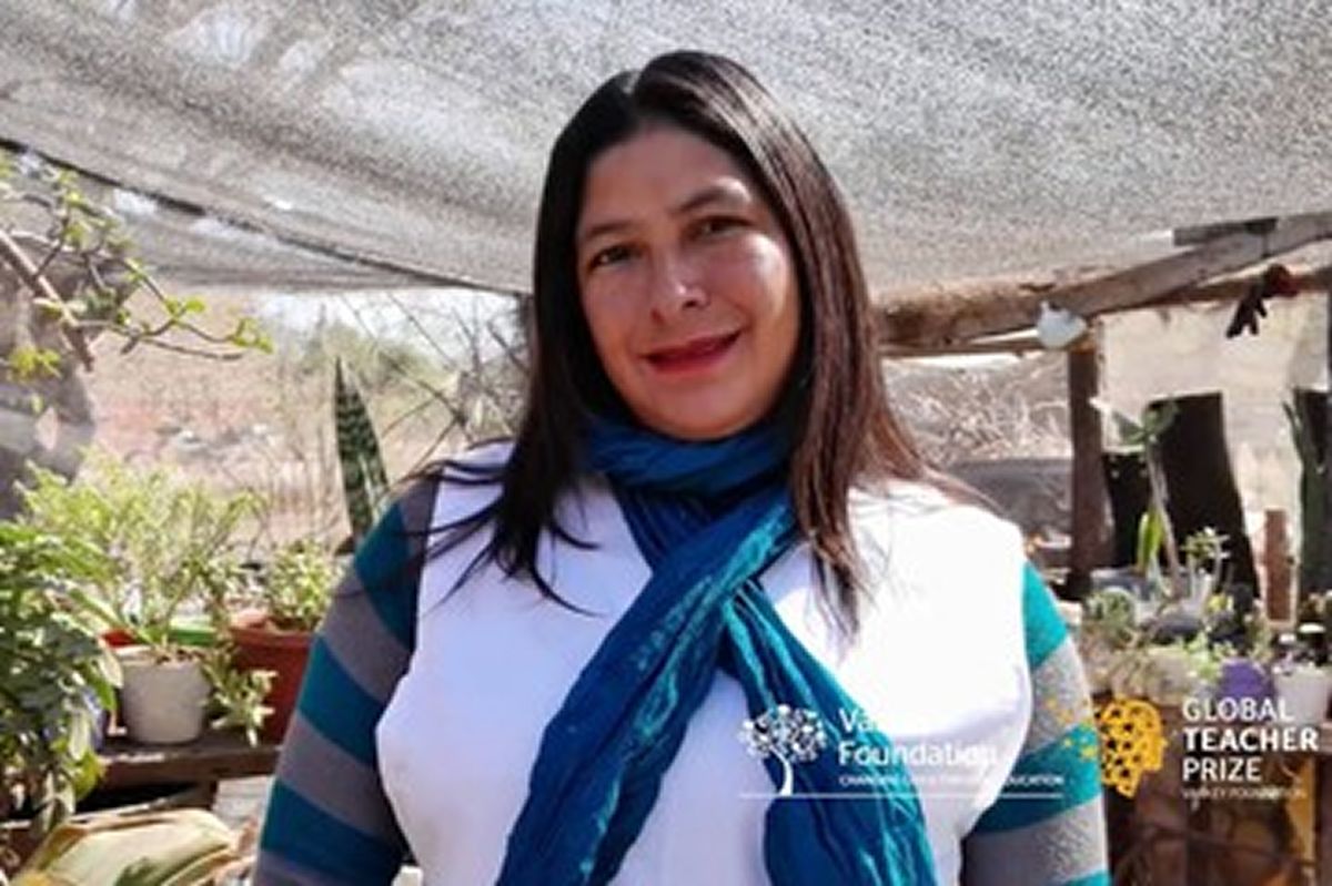 RECONOCIDA GLOBALMENTE. Gloria fue seleccionada entre más de 5.000 docentes. / GLOBAL TEACHER PRIZE