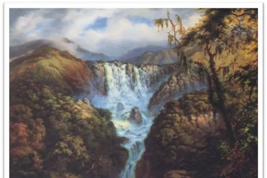 LOS CHORROS DE ESCABA. Una pintura del suizo Adolph Methfessel.