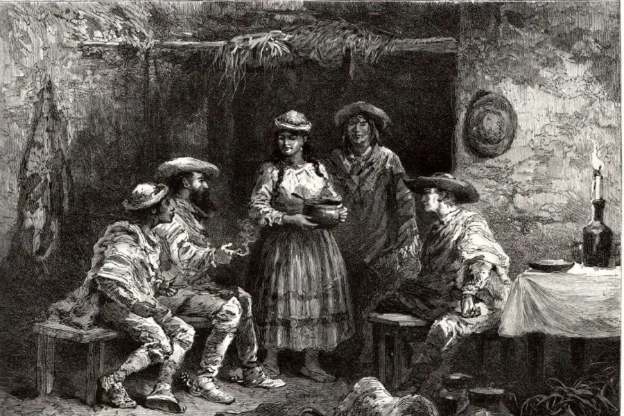 LE SOUPER A JAVI. Creación de 1882 del francés Emile-Arthur Thouar.