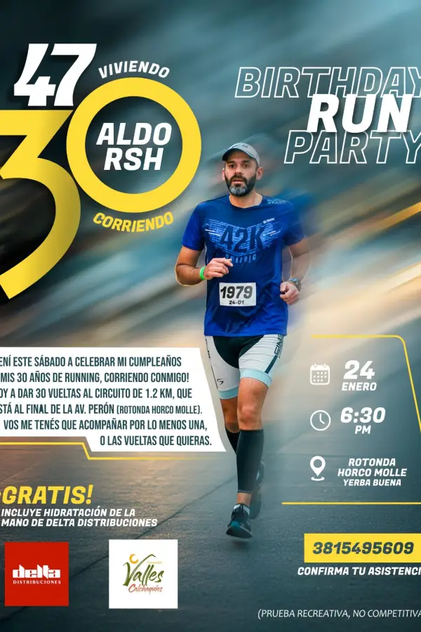 INVITACIÓN ABIERTA. El maratonista tucumano convoca a sumarse a su desafío personal este sábado.