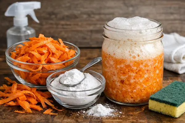 Cáscara de zanahoria licuada y bicarbonato: para qué sirve este imbatible truco de limpieza