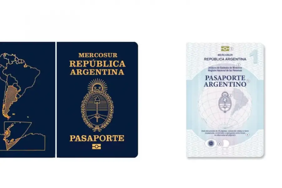La apariencia exterior y la página que se agregará al pasaporte