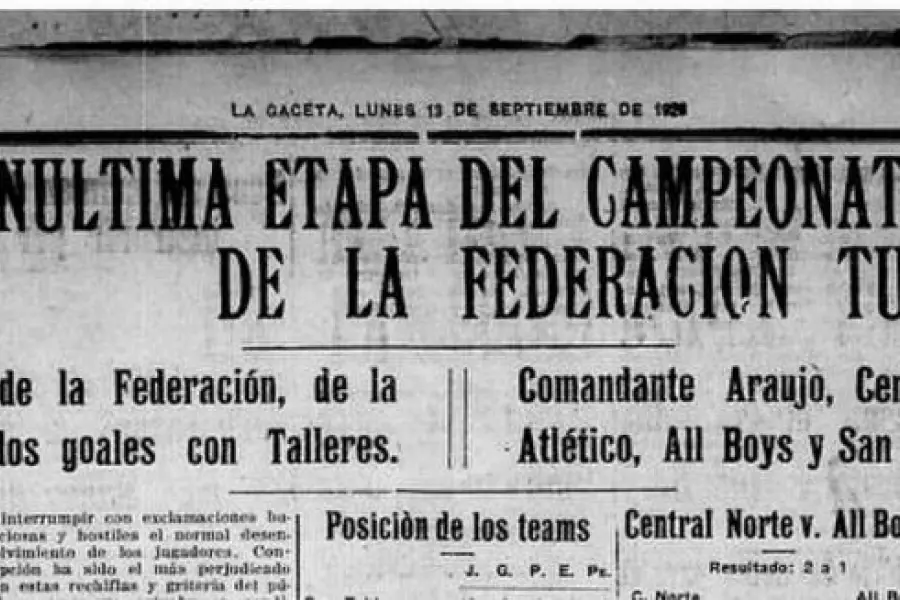 NOTICIA. A una fecha del cierre del certamen de 1926, nuestro diario informó que el empate 2-2 contra Talleres selló la consagración de San Pablo como campeón.