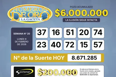 Los Números de Oro de LA GACETA del 9 de febrero de 2026