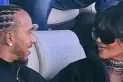 Lewis Hamilton y Kim Kardashian confirmaron su romance en el Super Bowl LX