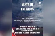 Tucumán Central pone en marcha la venta de entradas para la final en Catamarca