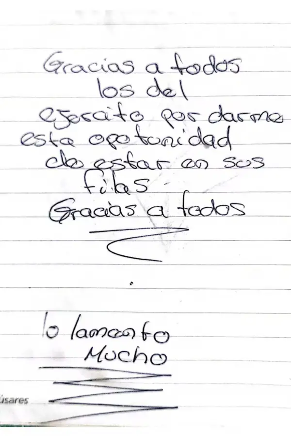 “No quiero ser una carga”: la carta final del soldado extorsionado que se suicidó en Olivos