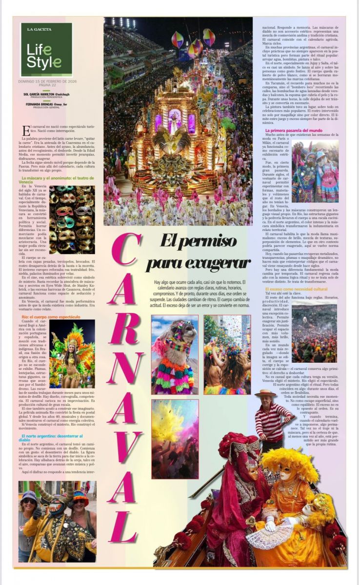 Carnaval: el permiso para exagerar