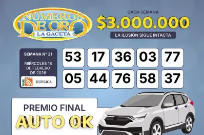 Los Números de Oro de LA GACETA del 18 de febrero de 2026