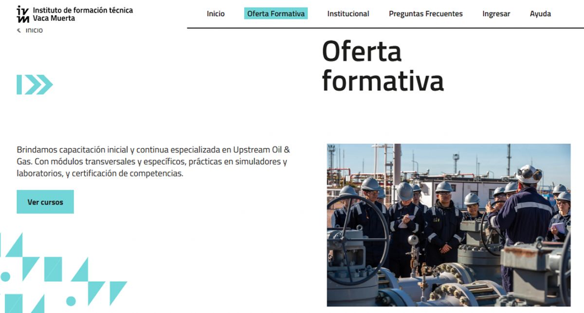 CAPACITACIÓN SIN COSTO. Con aval del Consejo Provincial de Educación de Neuquén, la formación apunta a cubrir la demanda técnica del principal polo energético del país. / CAPTURA DE PANTALLA
