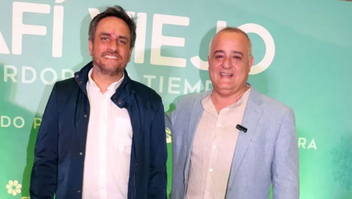 EN LA PREMIERE. Juan Cabandié acompañó a Javier Noguera en la presentación de la serie 