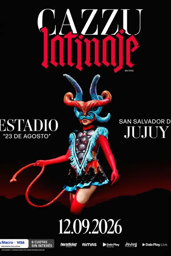 EL FLYER. Todo sobre su show en el Estadio 23 de Agosto. / CAZZU