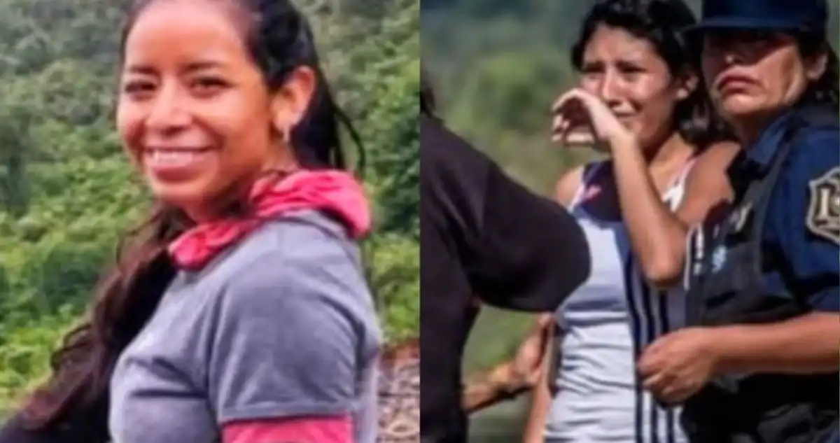 Natalia Cruz cuando encontraron a su hermana asesinada 