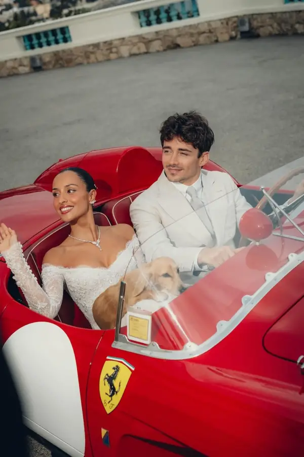 El álbum de fotos y los detalles del casamiento del piloto de F-1 Charles Leclerc y Alexandra Saint Mleux