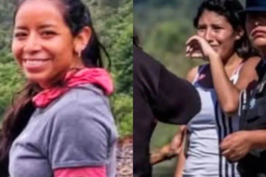 Natalia Cruz cuando encontraron a su hermana asesinada 